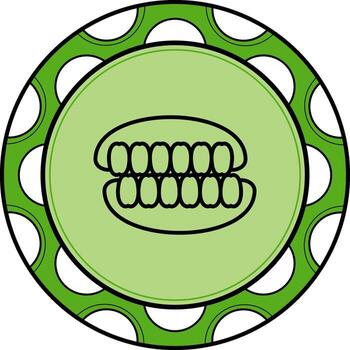 Overbite Elegant Flat Design Object vector