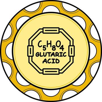 Glutaric Acid Custom UI Art Layout vector