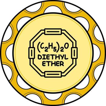 Diethyl Ether Premium Digital Design Feature vector