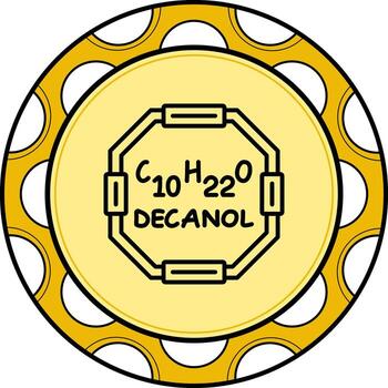 Decanol Elegant Flat Design Object vector