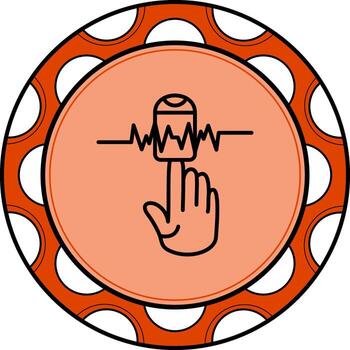 Pulse Oximeter Dynamic Web Graphic Object vector