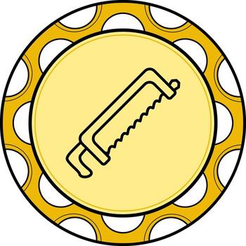 Hacksaw Custom Flat Design Shape vector