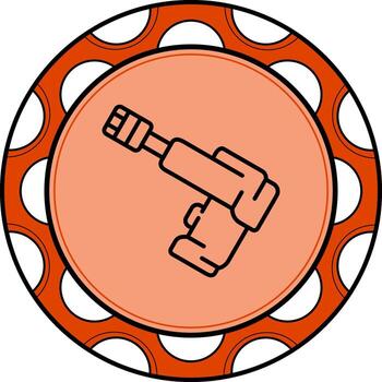 Impact Wrench Professional Web Graphic Element vector