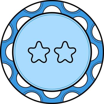 Two Star Rating Custom Modern Graphic Element vector