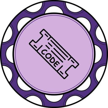 cupón código alto calidad plano objeto vector