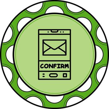 Email Confirmation Dynamic Modern Design Element vector