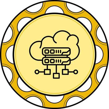 Cloud Data Dynamic UI Design Object vector