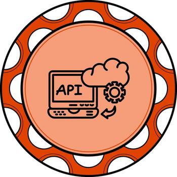 Cloud API Stylish Creative Art Feature vector