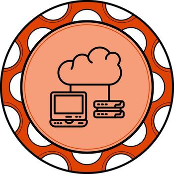 nube informática Servicio equilibrado Arte símbolo vector