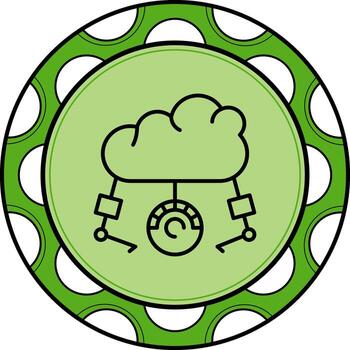 Cloud Load Testing Custom Flat Design Shape vector