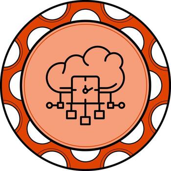 Cloud Real Time Analytics Sleek Modern Graphic Form vector