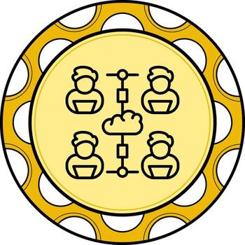 Cloud Remote Work High Quality Flat Object vector