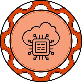 nube informática elegante marca gráfico símbolo vector