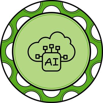 AI Cloud Service Stylish UI Design Layout vector