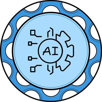 AI Automation Innovative Branding Graphic Object vector