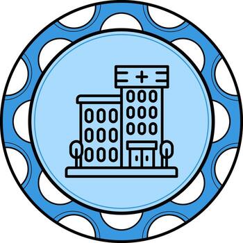 hospital edificio personalizado ui Arte diseño vector