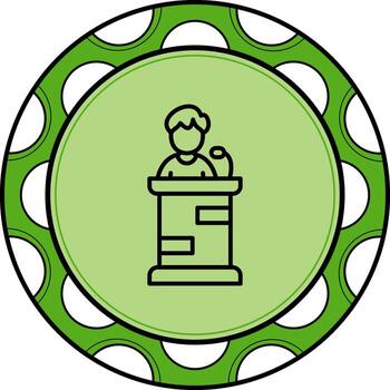 conferencia podio mínimo digital gráfico símbolo vector