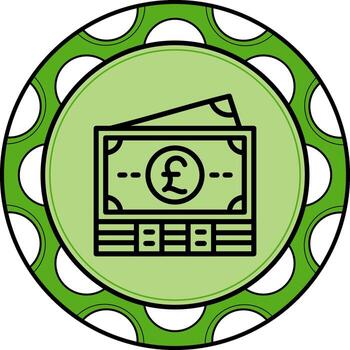 British Pound Notes Elegant Flat Design Object vector