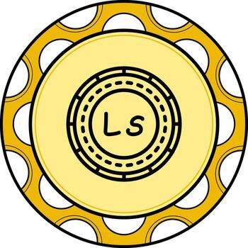 Letonia moneda mínimo plano Arte característica vector