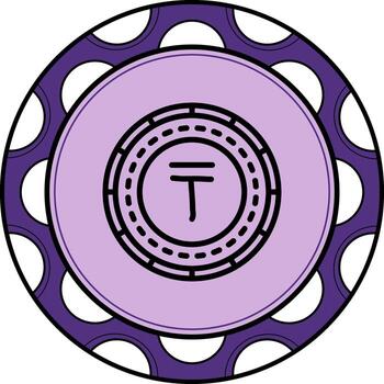 Kazajstán moneda personalizado ui Arte diseño vector