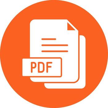 pdf documento archivo glifo multi color circulo vector