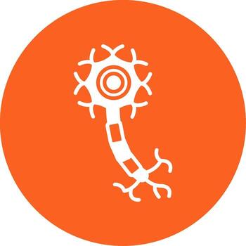 Nerve Signal Cell Glyph Multi Color Circle vector