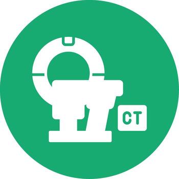 CT Scan Machine Glyph Multi Color Circle vector