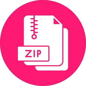 comprimido Código Postal archivo glifo multi color circulo vector