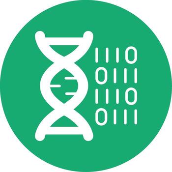 Genetic Code Structure Glyph Multi Color Circle vector