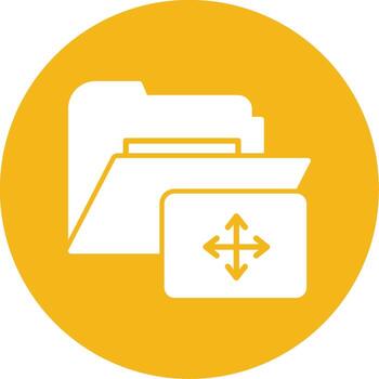 Drag and Drop Glyph Multi Color Circle vector