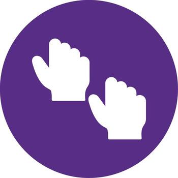 Sense of Touch Icon Glyph Multi Color Circle vector