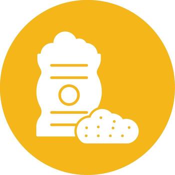 Heavy Bulk Material Handling Glyph Multi Color Circle vector