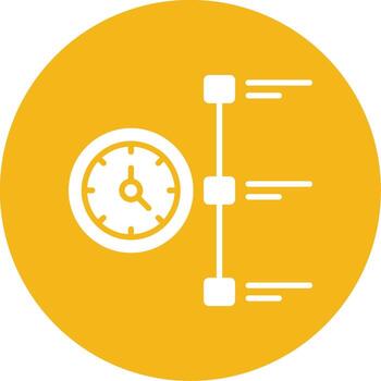 Project TimeGlyph Diagram Glyph Multi Color Circle vector