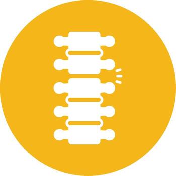 Spinal Bone Column Glyph Multi Color Circle vector