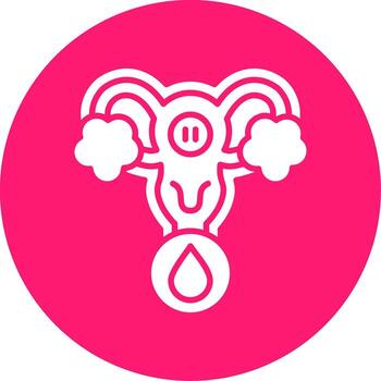 Monthly Menstruation Cycle Glyph Multi Color Circle vector