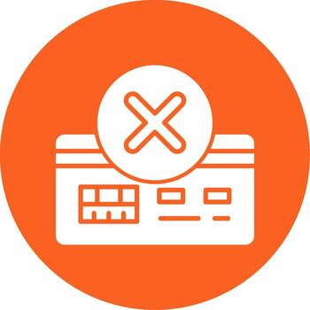 No Credit Card Available Glyph Multi Color Circle vector