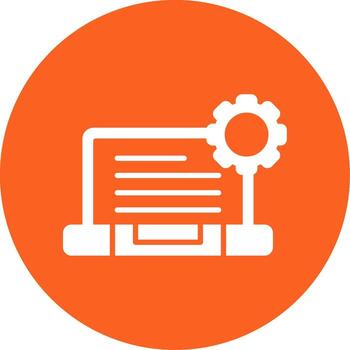 Working Conditions Policy Glyph Multi Color Circle vector