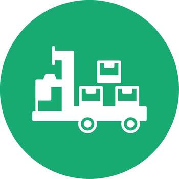 autónomo agv robot transporte glifo multi color circulo vector