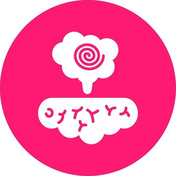 State Of Confusion Glyph Multi Color Circle vector