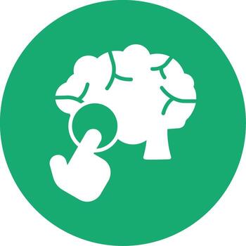 Neurological Trigger Point Glyph Multi Color Circle vector