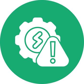 Electrical Troubleshooting Process Glyph Multi Color Circle vector