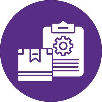 Digital Inventory Management System Glyph Multi Color Circle vector