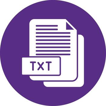 Plain TXT File Glyph Multi Color Circle vector