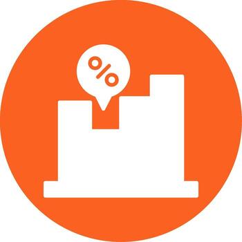 analítico datos grafico glifo multi color circulo vector