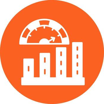 High Performance Speed Glyph Multi Color Circle vector