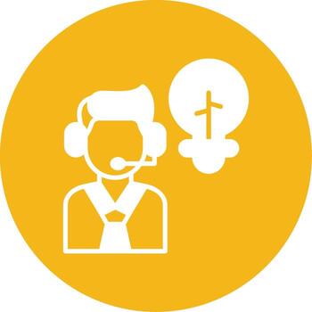 problema resolviendo soluciones glifo multi color circulo vector