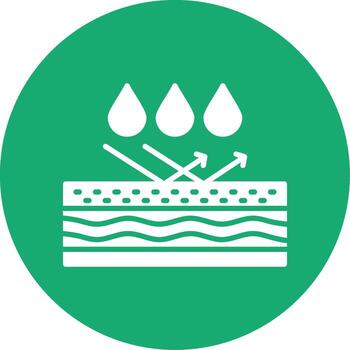 Water Resistant Layer Glyph Multi Color Circle vector