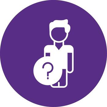 en marcha tarea dificultades glifo multi color circulo vector