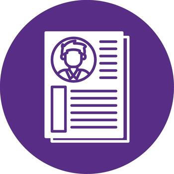 Employee Profile Data Glyph Multi Color Circle vector