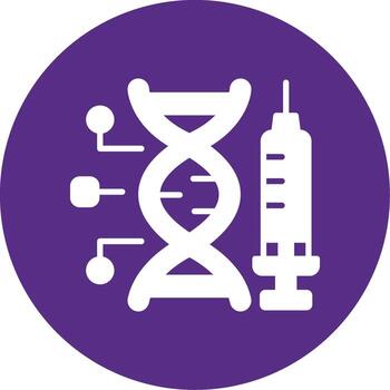 Genetic Modification Technique Glyph Multi Color Circle vector